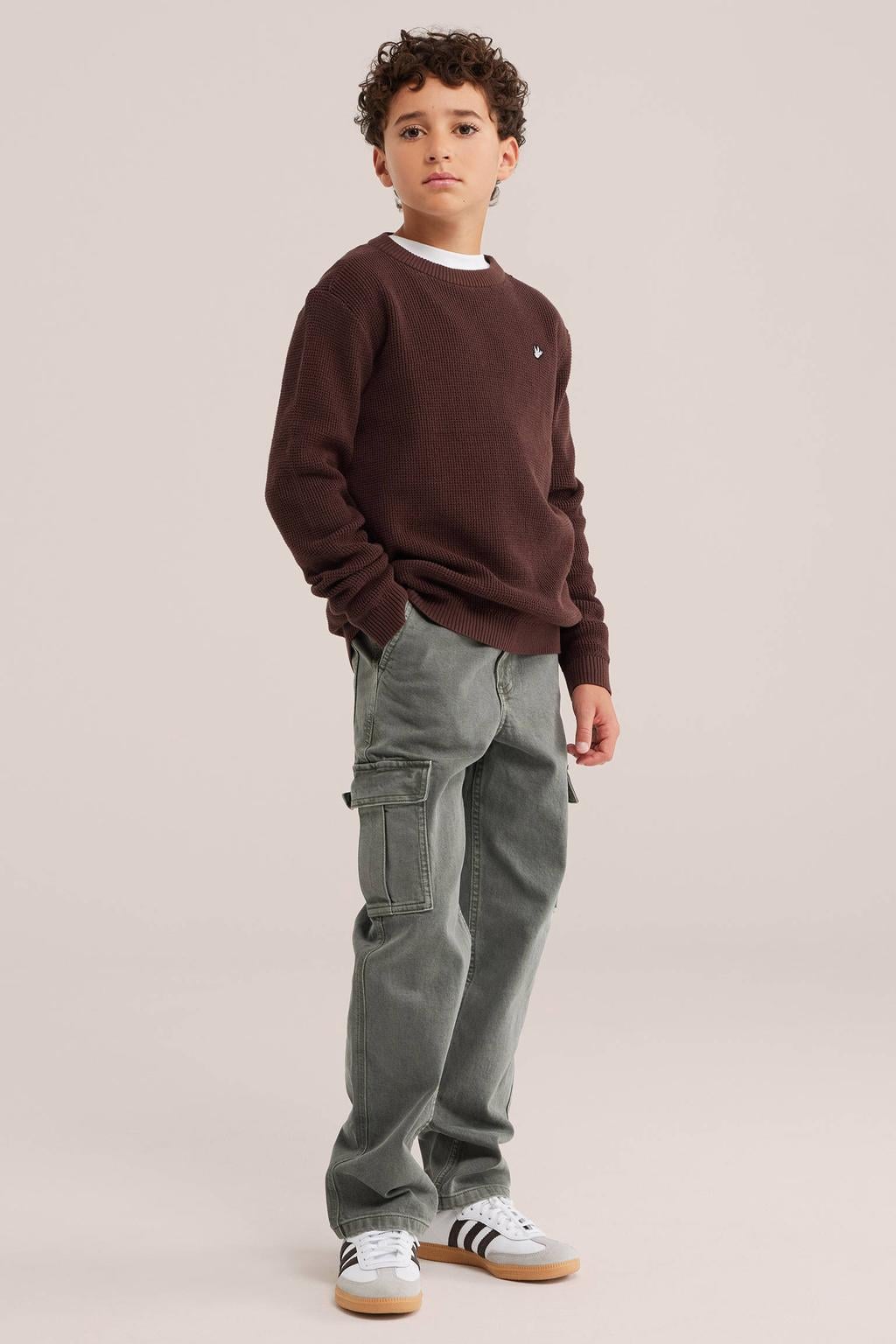 WE Fashion gebreide trui - bruin