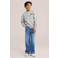 WE Fashion sweater met patches - lichtgrijs