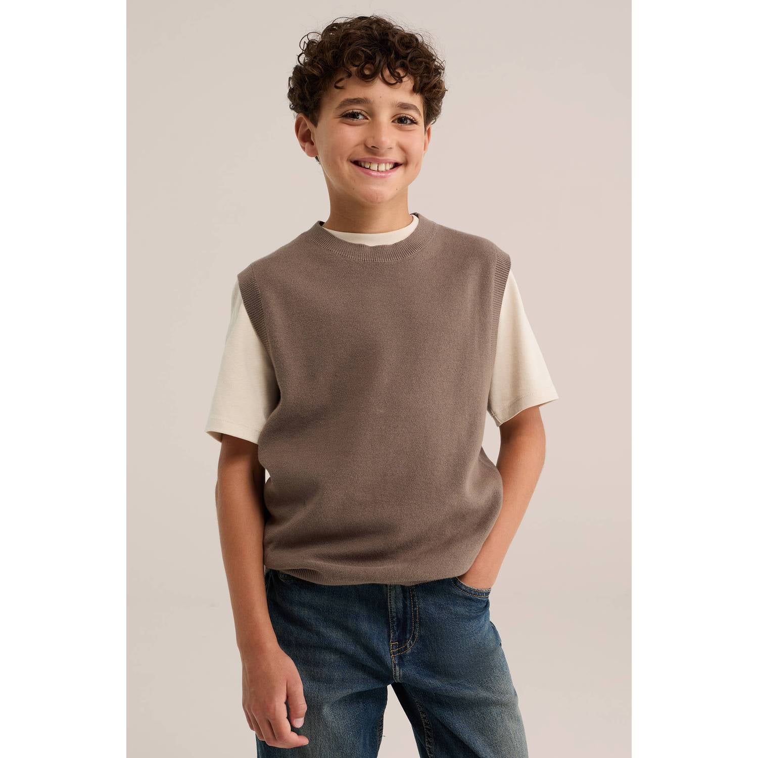 WE Fashion spencer lichtbruin