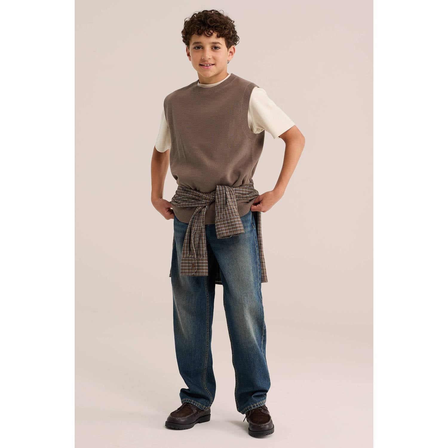 WE Fashion spencer lichtbruin