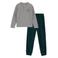 WE Fashion pyjama met print - grijs/donkergroen