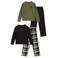 WE Fashion geruite pyjama - olijfgroen/zwart