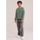 WE Fashion katoenen gebreide trui - groen