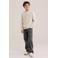 WE Fashion katoenen gebreide trui - beige