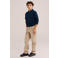 WE Fashion gebreide trui - donkerblauw