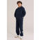 WE Fashion Blue Ridge sweater - donkerblauw