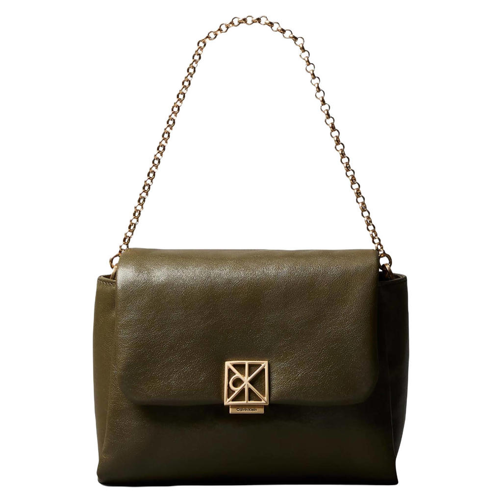 Calvin Klein crossbody tas Emblem olijfgroen