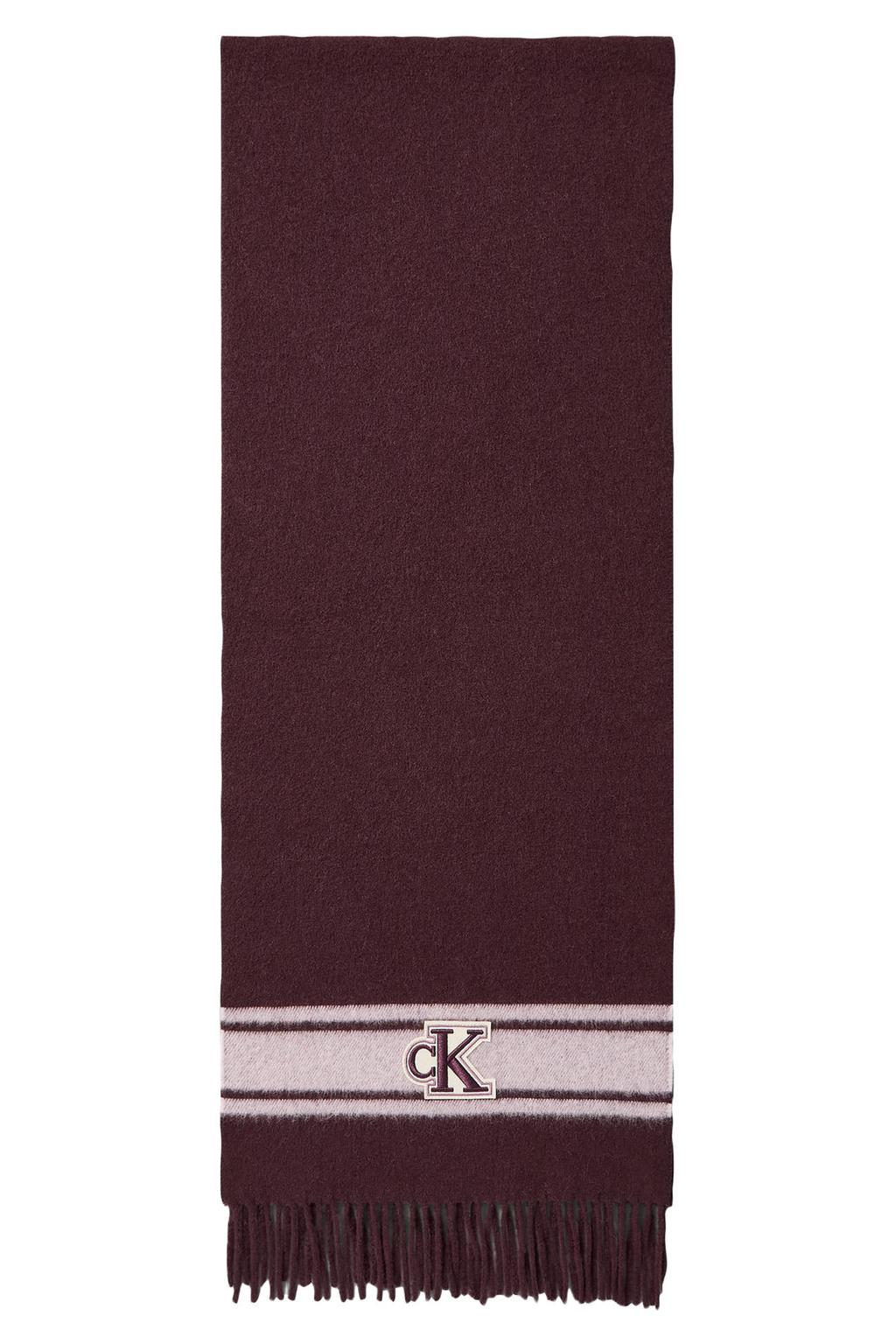 Calvin Klein sjaal CK Tipping bordeauxrood