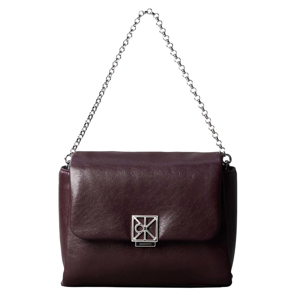 Calvin Klein crossbody tas Emblem bordeauxrood