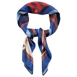sjaal met all over print blauw