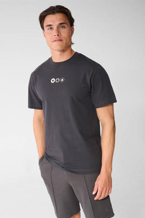 regular T-shirt antraciet