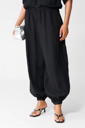 balloon high waist broek zwart