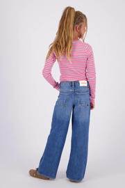 thumbnail: Vingino Cassie Hearts wide leg broderie jeans met hartjes - Old Vintage