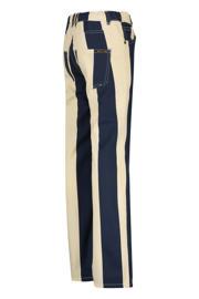 thumbnail: Vingino Cato Stripe high waist wide leg gestreepte jeans - donkerblauw