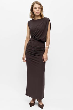 maxi jurk bruin