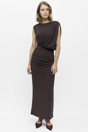 maxi jurk bruin