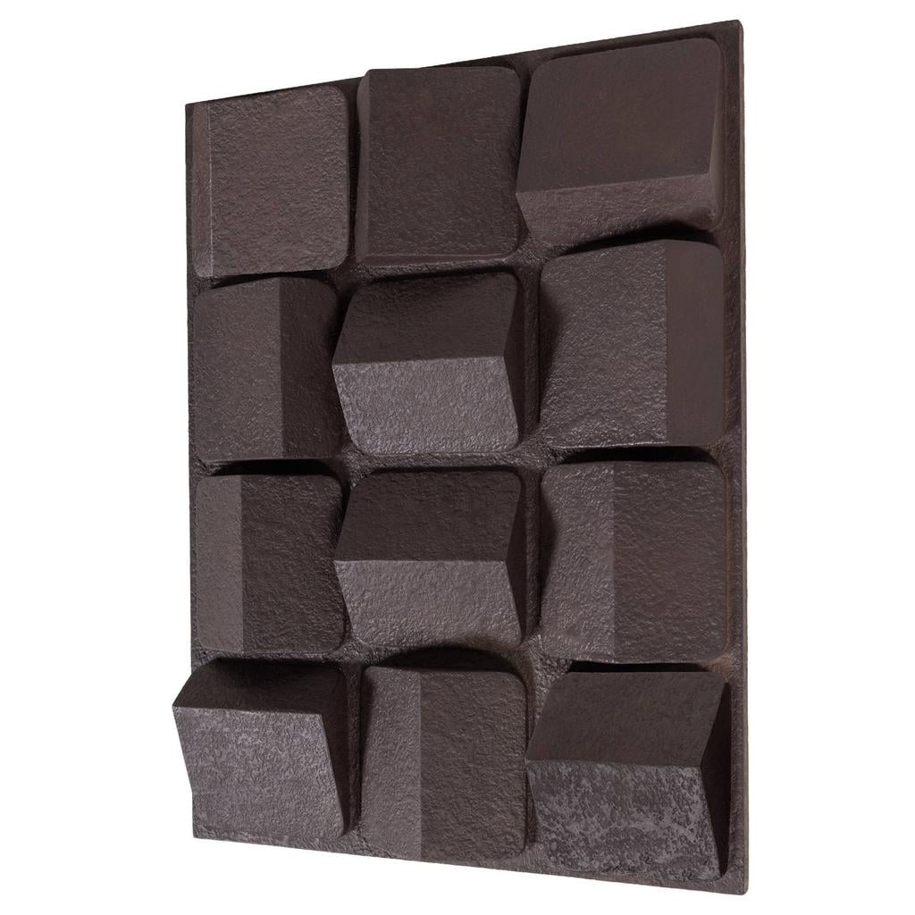 WOOOD Axis Wanddeco - Betonlook - Bruin - 81x61x9