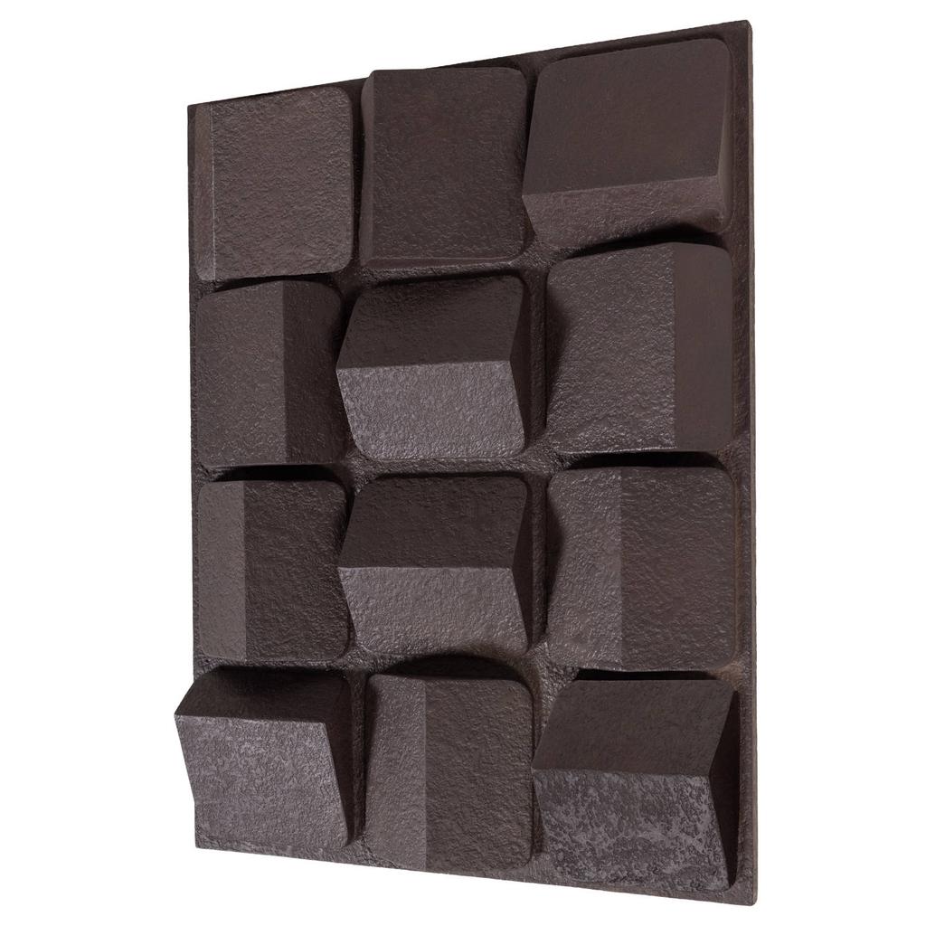 WOOOD WOOOD Axis Wanddeco - Betonlook - Bruin - 81x61x9