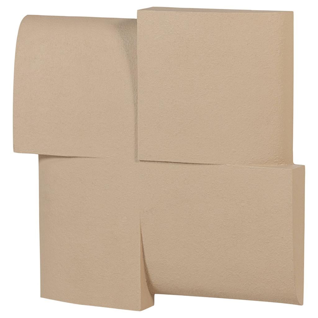 WOOOD Tide Wanddeco - Betonlook - Zand - 86x86x11