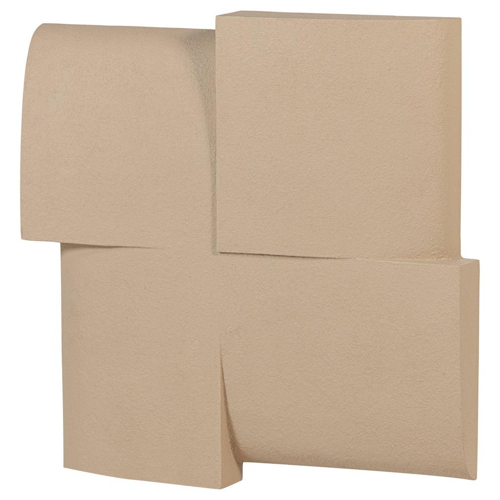 WOOOD WOOOD Tide Wanddeco - Betonlook - Zand - 86x86x11