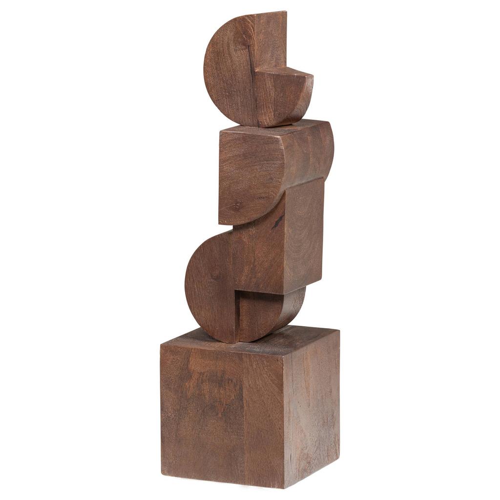 WOOOD Draxa sculptuur ornament hout bruin