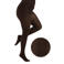 Pamela Mann geruite panty Prince of Wales 50 denier donkerbruin