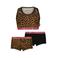 Vingino bh top en shorts met panterprint - bruin/zwart (set van 3)