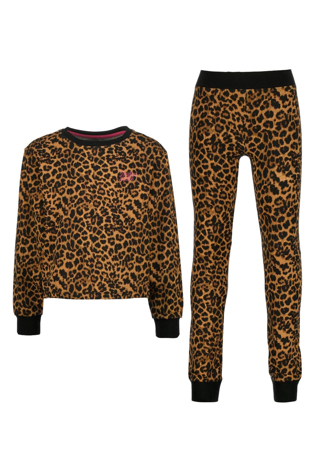 Vingino pyjama met panterprint - bruin