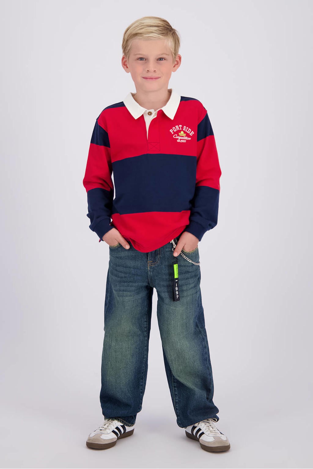 Vingino gestreepte longsleeve - blauw