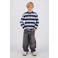 Vingino gestreepte longsleeve - donkerblauw/wit