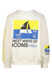 thumbnail: Vingino sweater met backprint - wit