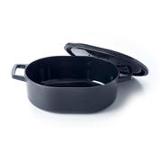 thumbnail: Alva Braadpan - Dutch Oven - Ovaal - Nori - 31 x 21 cm - geëmailleerde anti-aanbaklaag