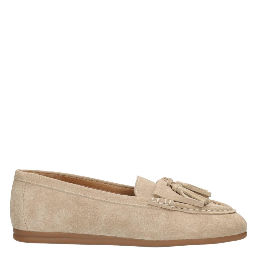 Beige dames Poelman Mia suède mocassins -