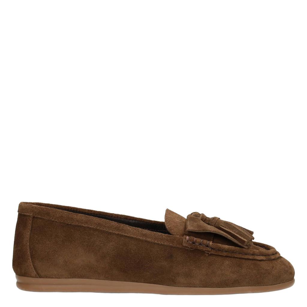 Donkerblauwe dames Poelman Mia suède mocassins -