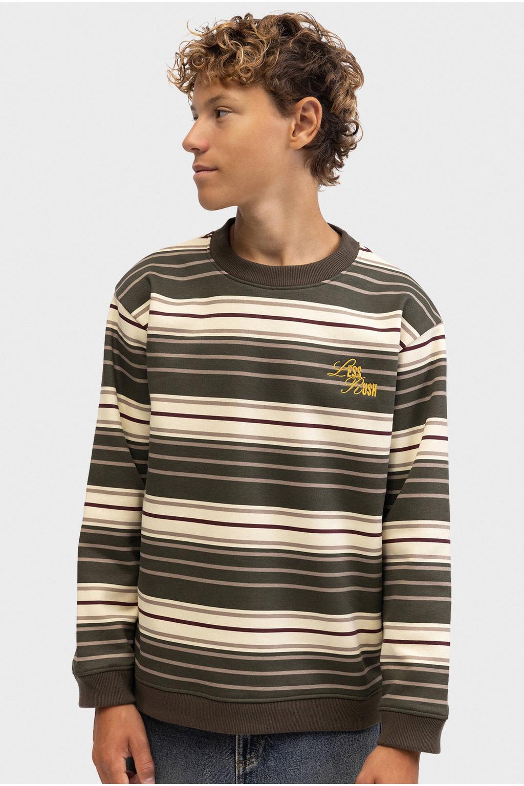 Redefined Rebel gestreepte sweater - groen