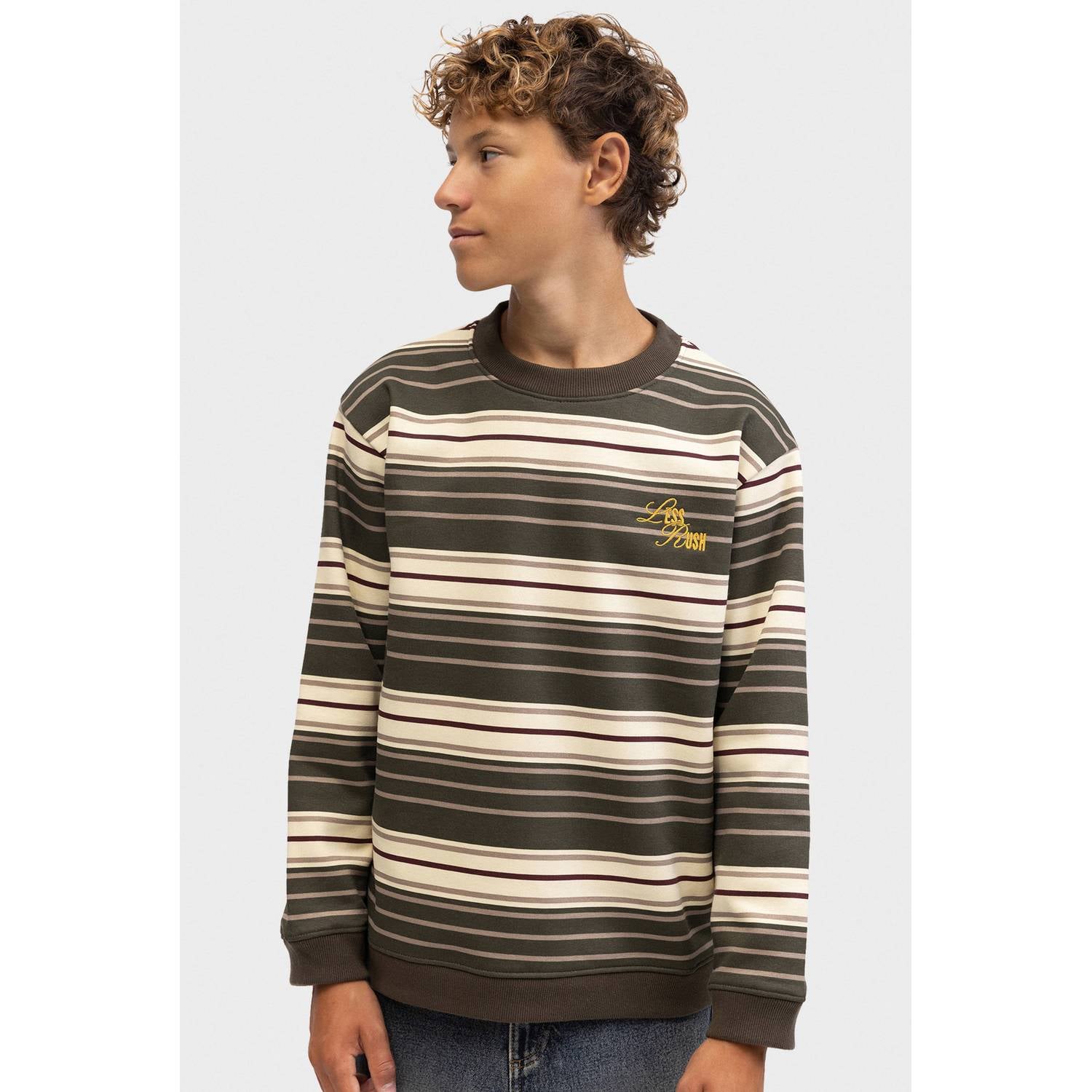 Redefined Rebel gestreepte sweater groen