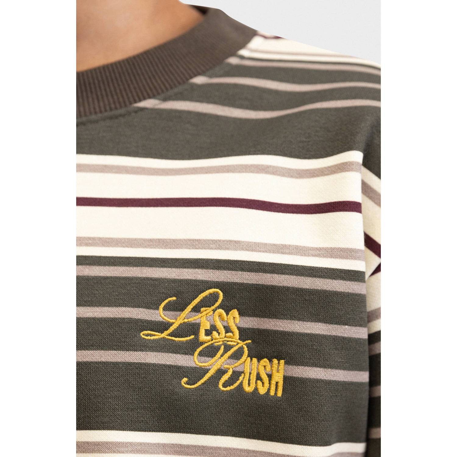 Redefined Rebel gestreepte sweater groen
