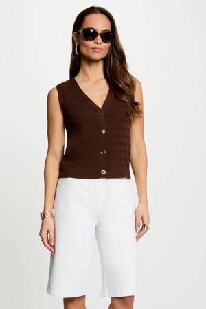 gilet - donkerbruin