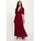 Morgan maxi jurk met open rug - donkerrood