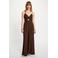 Morgan jumpsuit met cut-out - donkerbruin