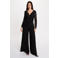 Morgan semi-transparante body top met open rug - zwart