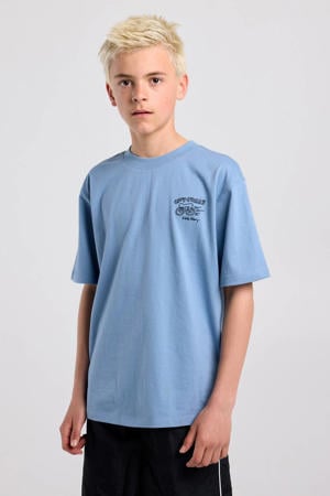 T-shirt met backprint - blauw