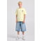America Today rechtvallend T-shirt met print - geel