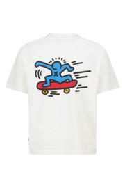 thumbnail: America Today rechtvallend T-shirt met backprint - wit