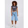 America Today cropped top grijsblauw