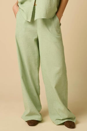 wide leg fit broek - groen