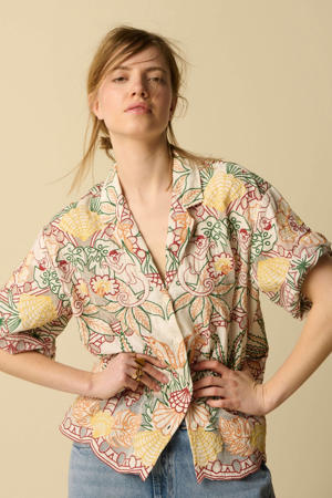 blouse met print - meerkleurig