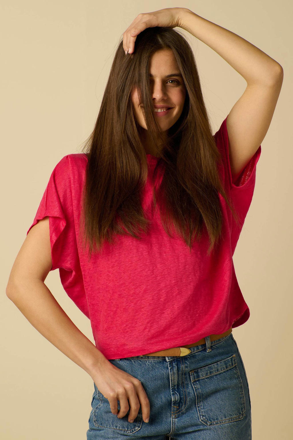 Sissy-Boy linnen T-shirt - roze