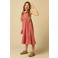 Sissy-Boy geruite maxi jurk donker oranje