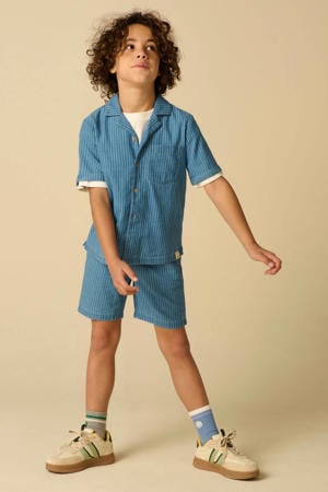 gestreept casual overhemd blauw